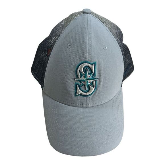 Nike Seattle Mariners Grey Black Ombre Baseball Cap Hat Adjustable One Size Snap - Picture 1 of 8